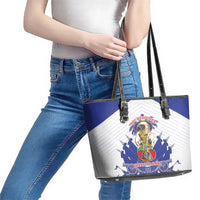 Les Grenadiers Haiti Football Leather Tote Bag 2026 Nou Retounen White Version - Wonder Print Shop