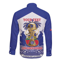 Personalized Les Grenadiers Haiti Football Long Sleeve Button Shirt 2026 Nou Retounen White Version - Wonder Print Shop