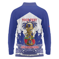 Personalized Les Grenadiers Haiti Football Long Sleeve Polo Shirt 2026 Nou Retounen White Version - Wonder Print Shop