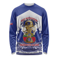 Personalized Les Grenadiers Haiti Football Long Sleeve Shirt 2026 Nou Retounen White Version - Wonder Print Shop