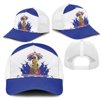 Les Grenadiers Haiti Football Mesh Trucker Cap 2026 Nou Retounen White Version - Wonder Print Shop