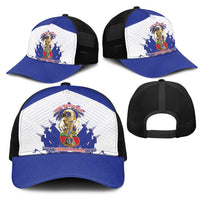 Les Grenadiers Haiti Football Mesh Trucker Cap 2026 Nou Retounen White Version - Wonder Print Shop