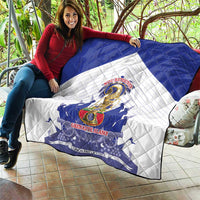 Les Grenadiers Haiti Football Quilt 2026 Nou Retounen White Version - Wonder Print Shop