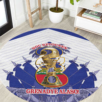Les Grenadiers Haiti Football Round Carpet 2026 Nou Retounen White Version - Wonder Print Shop