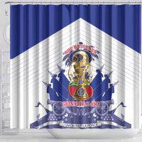 Les Grenadiers Haiti Football Shower Curtain 2026 Nou Retounen White Version - Wonder Print Shop