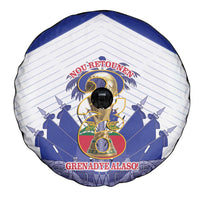 Les Grenadiers Haiti Football Spare Tire Cover 2026 Nou Retounen White Version - Wonder Print Shop