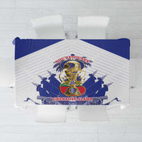 Les Grenadiers Haiti Football Tablecloth 2026 Nou Retounen White Version - Wonder Print Shop
