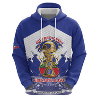 Personalized Les Grenadiers Haiti Football Zip Hoodie 2026 Nou Retounen White Version - Wonder Print Shop