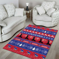 Haiti Christmas Area Rug Jwaye Nwel Ayiti Neg Marron Veve Vodou - Wonder Print Shop