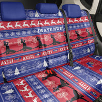 Haiti Christmas Back Car Seat Cover Jwaye Nwel Ayiti Neg Marron Veve Vodou - Wonder Print Shop