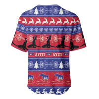 Haiti Christmas Baseball Jersey Jwaye Nwel Ayiti Neg Marron Veve Vodou - Wonder Print Shop