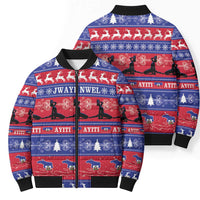 Haiti Christmas Bomber Puffer Jacket Jwaye Nwel Ayiti Neg Marron Veve Vodou - Wonder Print Shop