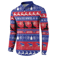 Haiti Christmas Button Sweatshirt Jwaye Nwel Ayiti Neg Marron Veve Vodou - Wonder Print Shop