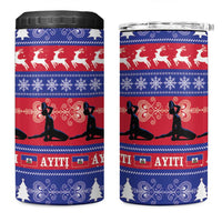 Haiti Christmas 4 in 1 Can Cooler Tumbler Jwaye Nwel Ayiti Neg Marron Veve Vodou - Wonder Print Shop