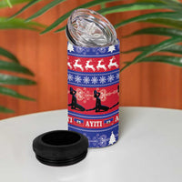 Haiti Christmas 4 in 1 Can Cooler Tumbler Jwaye Nwel Ayiti Neg Marron Veve Vodou - Wonder Print Shop