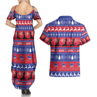 Haiti Christmas Couples Matching Summer Maxi Dress and Hawaiian Shirt Jwaye Nwel Ayiti Neg Marron Veve Vodou - Wonder Print Shop