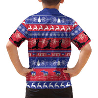 Haiti Christmas Family Matching Long Sleeve Bodycon Dress and Hawaiian Shirt Jwaye Nwel Ayiti Neg Marron Veve Vodou - Wonder Print Shop