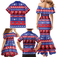 Haiti Christmas Family Matching Mermaid Dress and Hawaiian Shirt Jwaye Nwel Ayiti Neg Marron Veve Vodou - Wonder Print Shop
