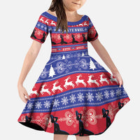 Haiti Christmas Family Matching Off Shoulder Maxi Dress and Hawaiian Shirt Jwaye Nwel Ayiti Neg Marron Veve Vodou - Wonder Print Shop