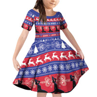 Haiti Christmas Family Matching Off Shoulder Short Dress and Hawaiian Shirt Jwaye Nwel Ayiti Neg Marron Veve Vodou - Wonder Print Shop