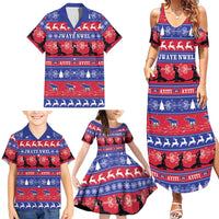 Haiti Christmas Family Matching Summer Maxi Dress and Hawaiian Shirt Jwaye Nwel Ayiti Neg Marron Veve Vodou - Wonder Print Shop