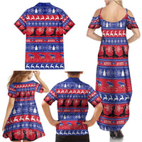 Haiti Christmas Family Matching Summer Maxi Dress and Hawaiian Shirt Jwaye Nwel Ayiti Neg Marron Veve Vodou - Wonder Print Shop