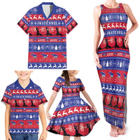 Haiti Christmas Family Matching Tank Maxi Dress and Hawaiian Shirt Jwaye Nwel Ayiti Neg Marron Veve Vodou - Wonder Print Shop