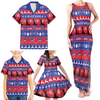 Haiti Christmas Family Matching Tank Maxi Dress and Hawaiian Shirt Jwaye Nwel Ayiti Neg Marron Veve Vodou - Wonder Print Shop