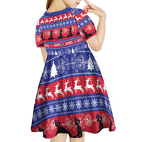 Haiti Christmas Kid Short Sleeve Dress Jwaye Nwel Ayiti Neg Marron Veve Vodou - Wonder Print Shop