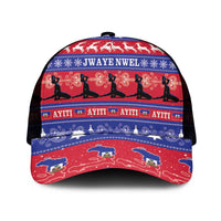 Haiti Christmas Mesh Trucker Cap Jwaye Nwel Ayiti Neg Marron Veve Vodou - Wonder Print Shop