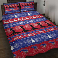 Haiti Christmas Quilt Bed Set Jwaye Nwel Ayiti Neg Marron Veve Vodou - Wonder Print Shop