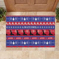 Haiti Christmas Rubber Doormat Jwaye Nwel Ayiti Neg Marron Veve Vodou - Wonder Print Shop