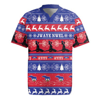 Haiti Christmas Rugby Jersey Jwaye Nwel Ayiti Neg Marron Veve Vodou - Wonder Print Shop