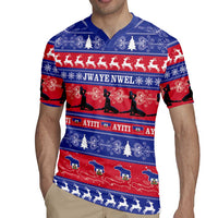 Haiti Christmas Rugby Jersey Jwaye Nwel Ayiti Neg Marron Veve Vodou - Wonder Print Shop