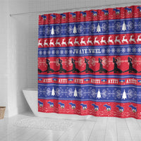 Haiti Christmas Shower Curtain Jwaye Nwel Ayiti Neg Marron Veve Vodou - Wonder Print Shop