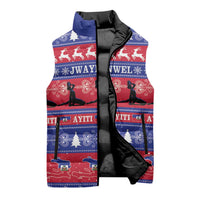 Haiti Christmas Sleeveless Puffer Jacket Jwaye Nwel Ayiti Neg Marron Veve Vodou - Wonder Print Shop