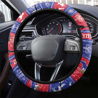 Haiti Christmas Steering Wheel Cover Jwaye Nwel Ayiti Neg Marron Veve Vodou - Wonder Print Shop