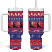 Haiti Christmas Tumbler With Handle Jwaye Nwel Ayiti Neg Marron Veve Vodou - Wonder Print Shop