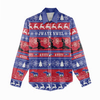 Haiti Christmas Women Casual Shirt Jwaye Nwel Ayiti Neg Marron Veve Vodou - Wonder Print Shop