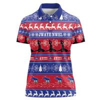 Haiti Christmas Women Polo Shirt Jwaye Nwel Ayiti Neg Marron Veve Vodou - Wonder Print Shop