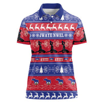 Haiti Christmas Women Polo Shirt Jwaye Nwel Ayiti Neg Marron Veve Vodou - Wonder Print Shop
