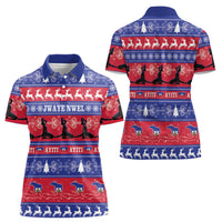 Haiti Christmas Women Polo Shirt Jwaye Nwel Ayiti Neg Marron Veve Vodou - Wonder Print Shop