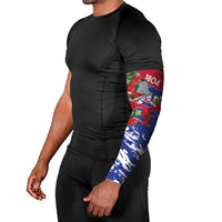 Haiti Independence Day Arm Sleeves 1804 Proud Ayiti Map Hispaniolan Trogon - Wonder Print Shop