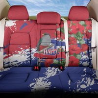 Haiti Independence Day Back Car Seat Cover 1804 Proud Ayiti Map Hispaniolan Trogon - Wonder Print Shop