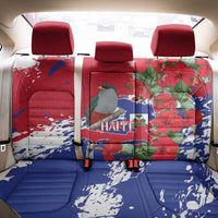 Haiti Independence Day Back Car Seat Cover 1804 Proud Ayiti Map Hispaniolan Trogon - Wonder Print Shop