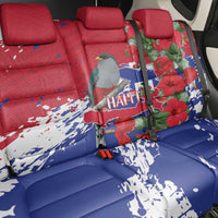 Haiti Independence Day Back Car Seat Cover 1804 Proud Ayiti Map Hispaniolan Trogon - Wonder Print Shop