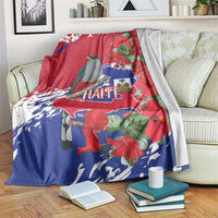 Haiti Independence Day Blanket 1804 Proud Ayiti Map Hispaniolan Trogon - Wonder Print Shop