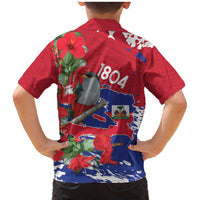 Haiti Independence Day Family Matching Mermaid Dress and Hawaiian Shirt 1804 Proud Ayiti Map Hispaniolan Trogon - Wonder Print Shop