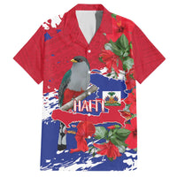 Haiti Independence Day Family Matching Off The Shoulder Long Sleeve Dress and Hawaiian Shirt 1804 Proud Ayiti Map Hispaniolan Trogon - Wonder Print Shop
