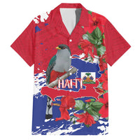 Haiti Independence Day Family Matching Off Shoulder Short Dress and Hawaiian Shirt 1804 Proud Ayiti Map Hispaniolan Trogon - Wonder Print Shop